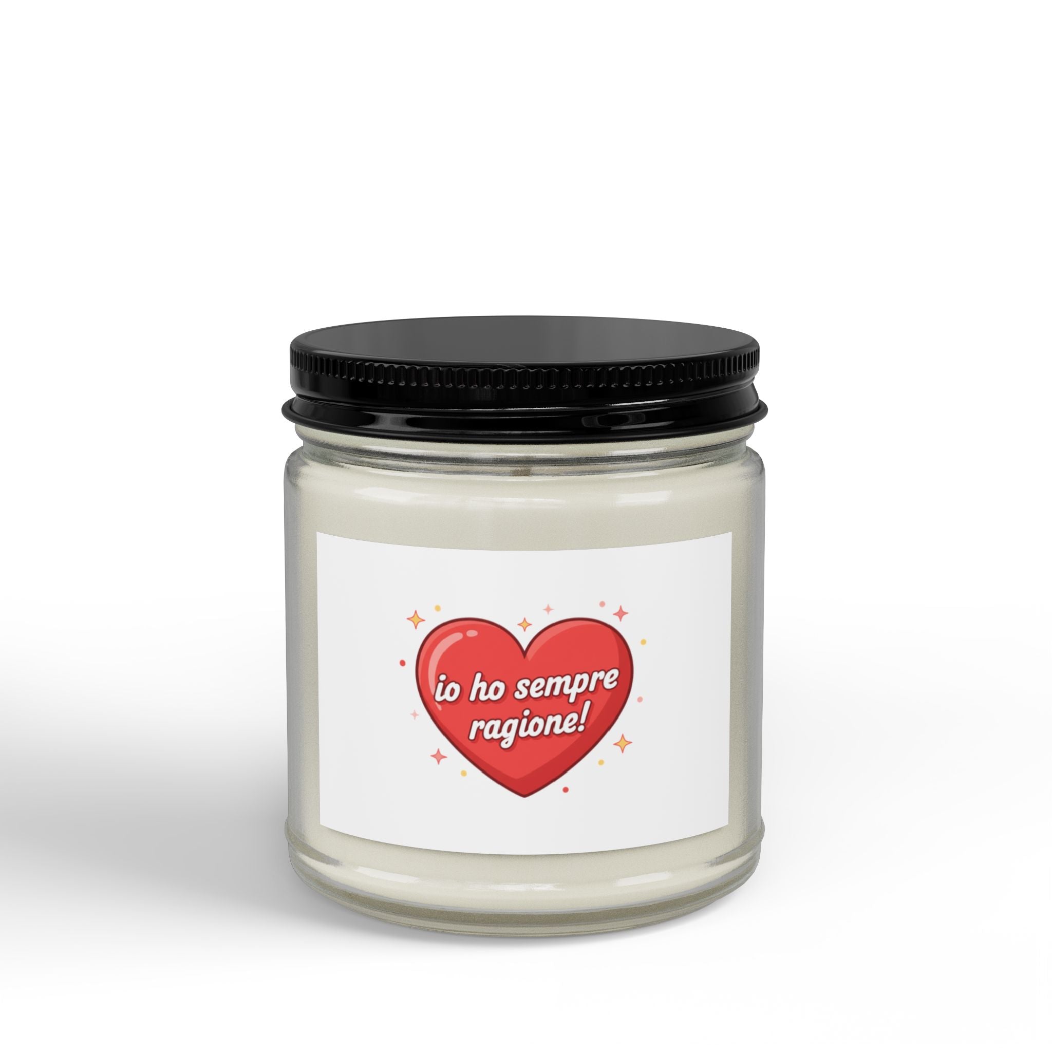 Soy Candle — "Io Ho Sempre Ragione" Heart Scented Candle (4oz & 9oz)
