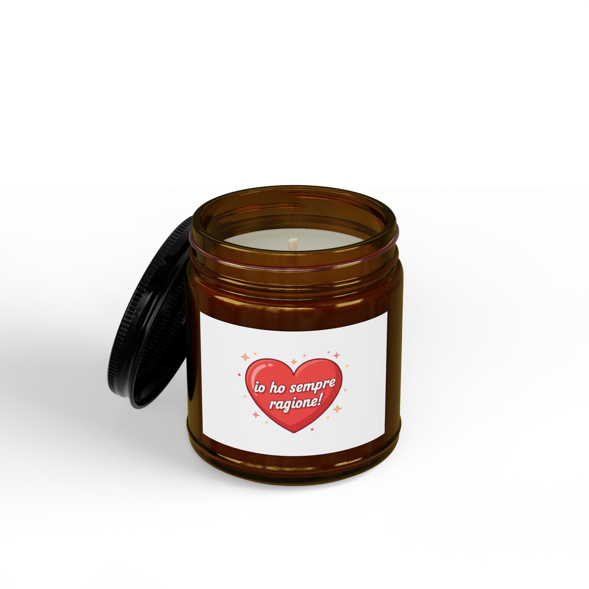 Soy Candle — "Io Ho Sempre Ragione" Heart Scented Candle (4oz & 9oz)