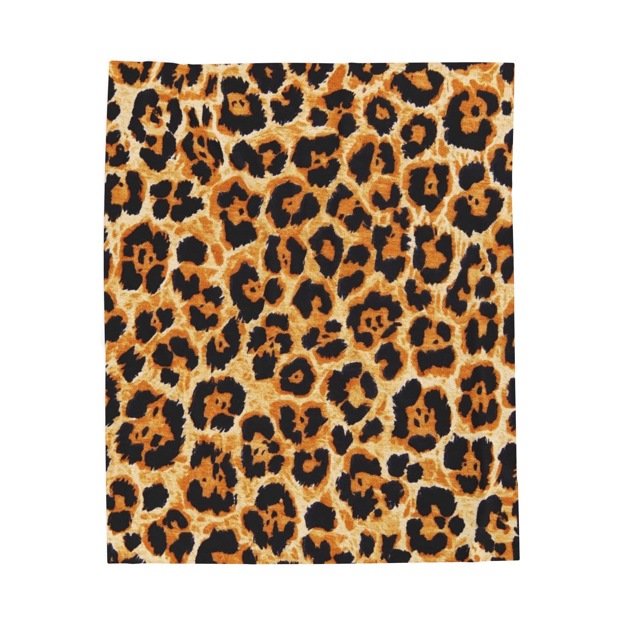 Leopard Print Velveteen Plush Blanket — Cozy Animal Print Throw for Home & Travel