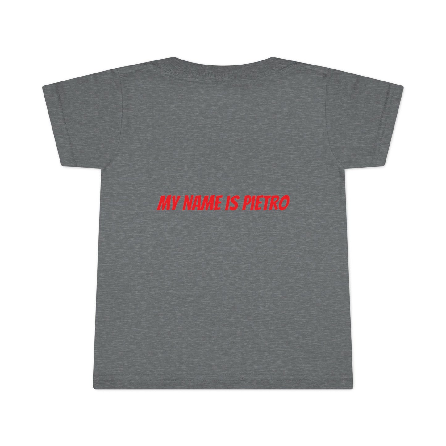 Toddler T-Shirt — "Flavia is my Mommy" Rainbow Heart Personalized Kids Tee