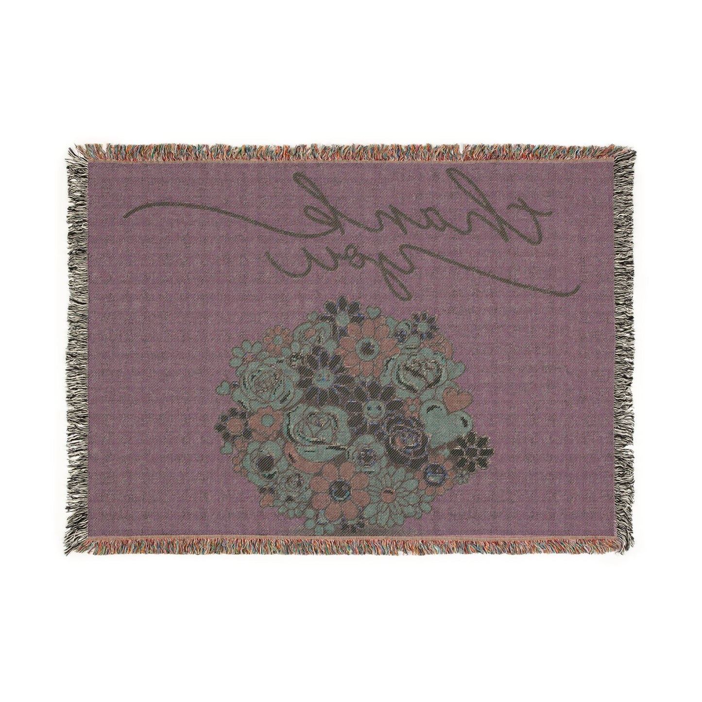 Thank You Floral Woven Blanket — Vintage Bouquet Throw