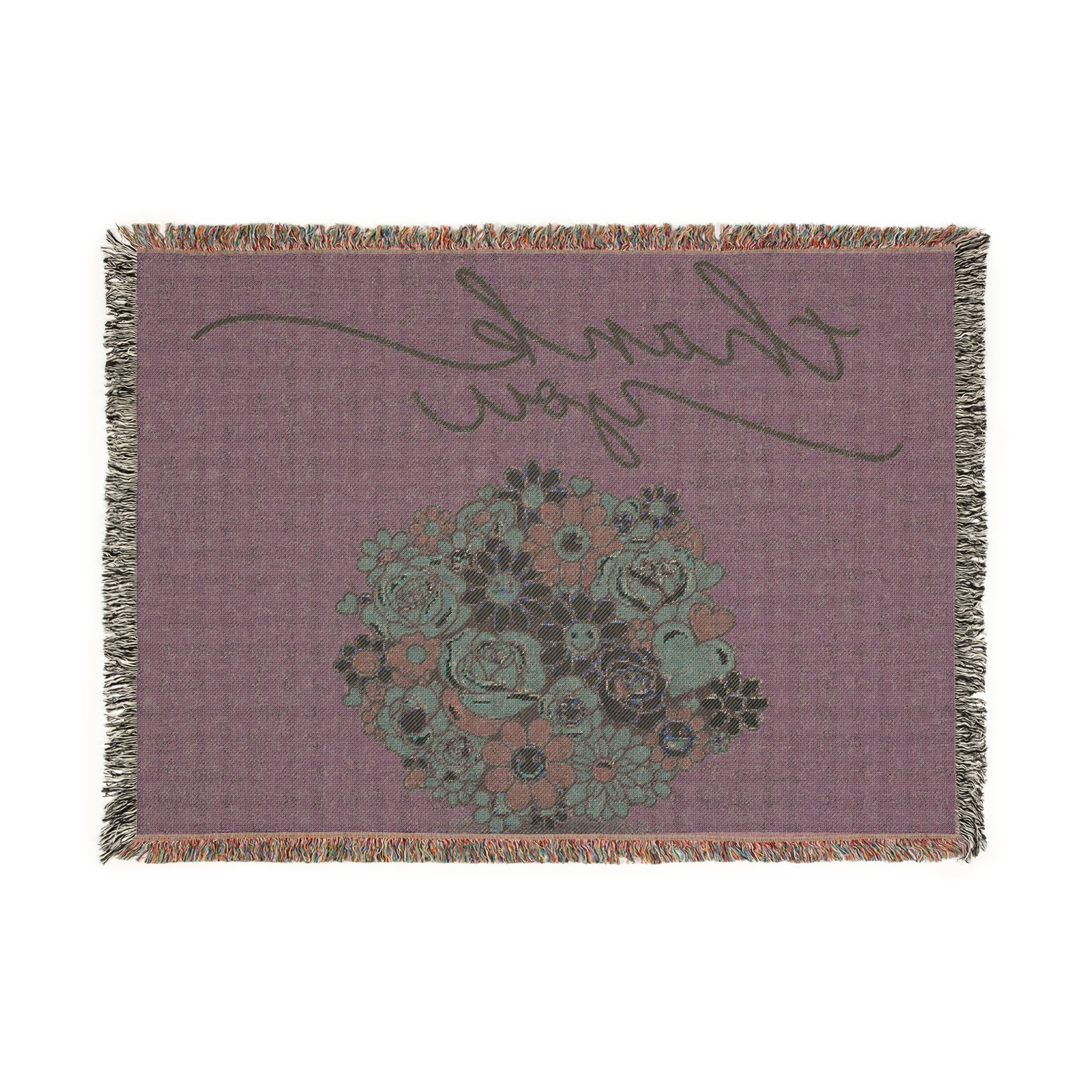 Thank You Floral Woven Blanket — Vintage Bouquet Throw