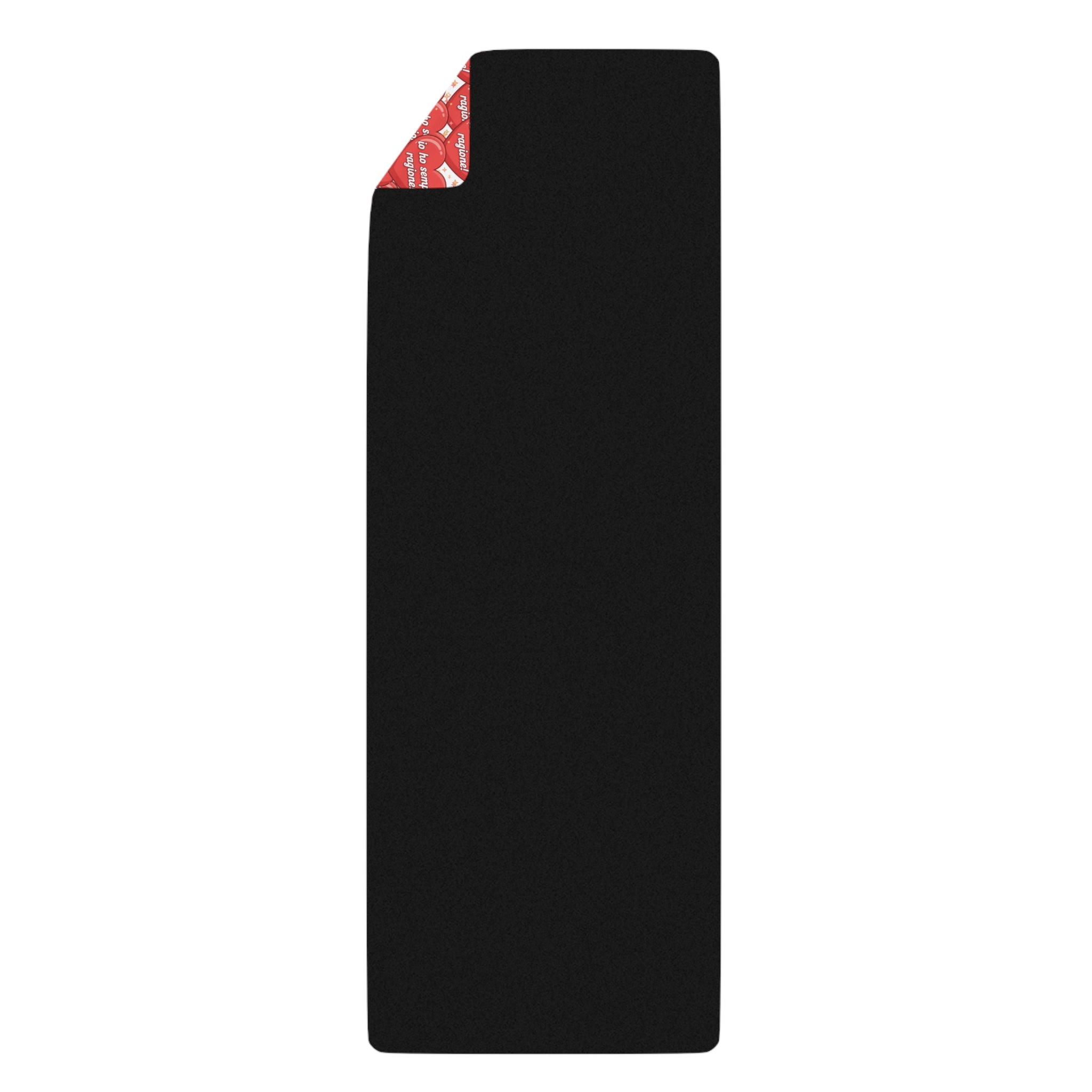 Heart Pattern Rubber Yoga Mat — Red Love Message Yoga Mat for Valentine’s Day & Everyday Practice