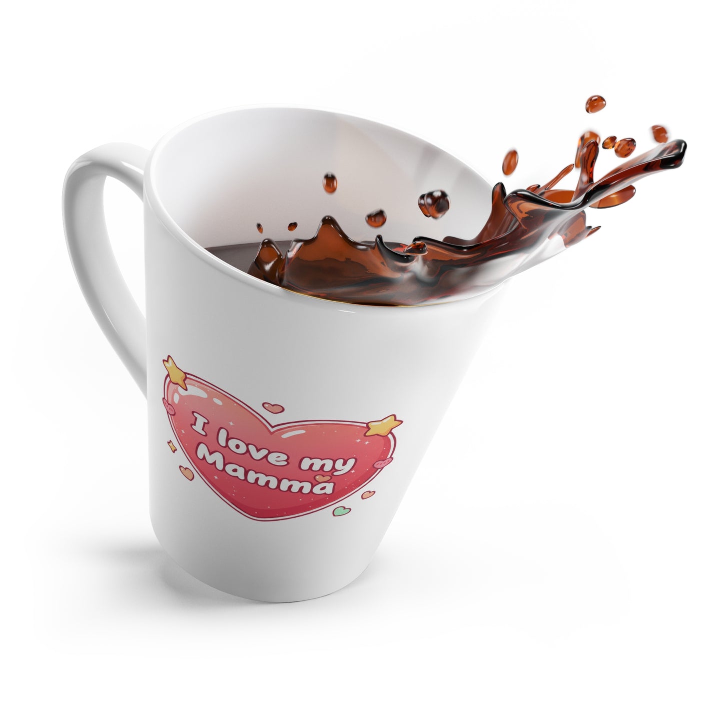 Latte Mug - "I Love My Mamma" Heart Mother's Day Coffee Mug