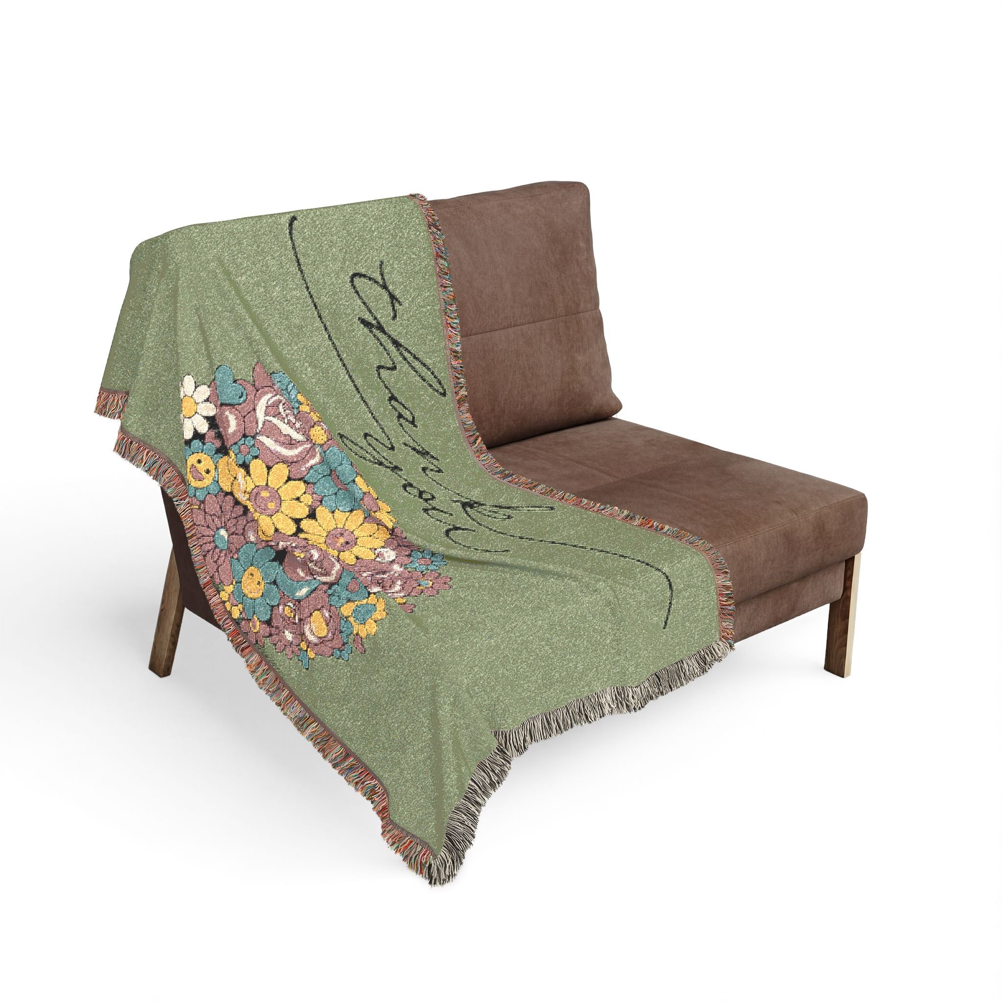 Thank You Floral Woven Blanket — Vintage Bouquet Throw