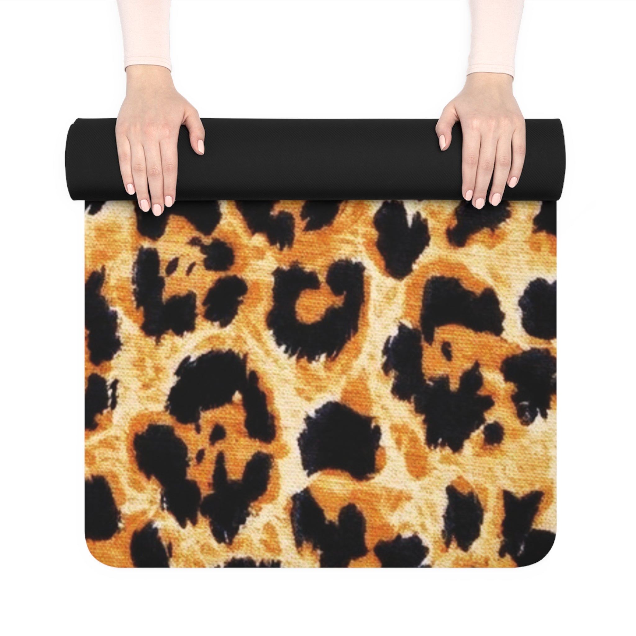 Leopard Print Rubber Yoga Mat — Non‑Slip Animal Print Exercise Mat for Home & Studio