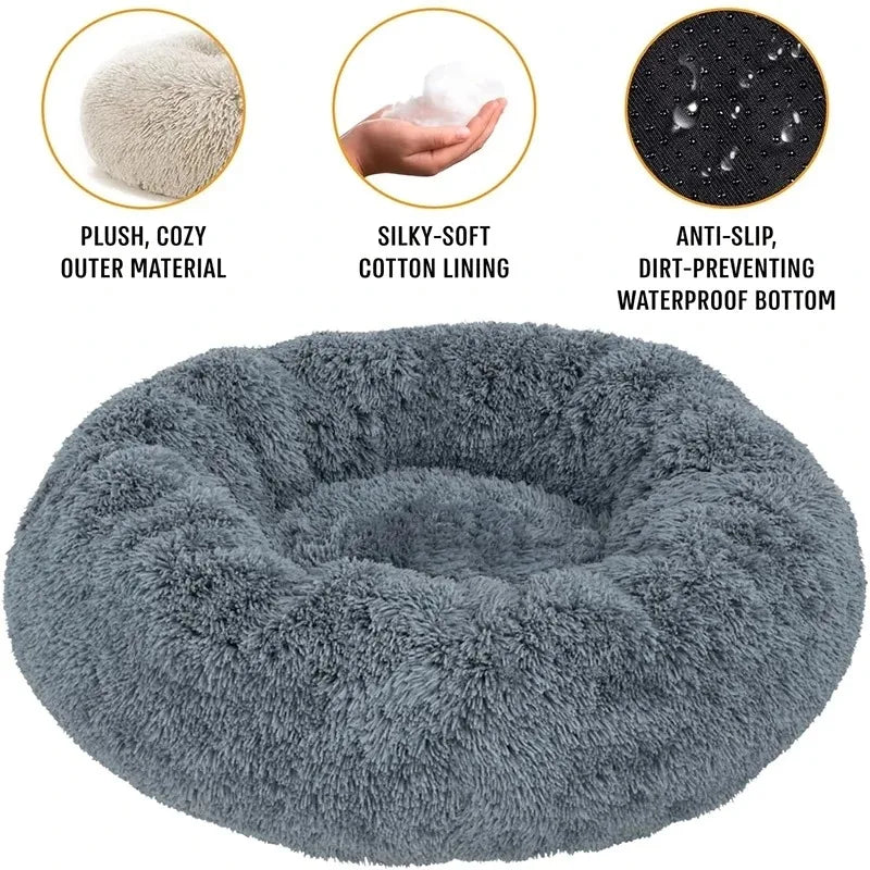 Morbidissimo letto per cani 
Round Dog Bed Winter Warm Cat Bed Plush Basket for Dog Washable Pet Bed for Small Medium Large Dog Sofa Cat