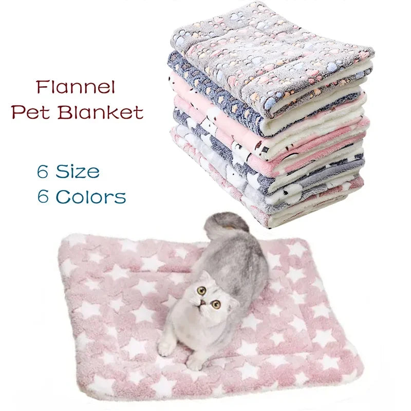 Copertina antinervosismo per gatti 
Flannel Pet Mat Dog Bed Cat Bed Thicken Sleeping Mat Dog Blanket Mat For Puppy Kitten Pet Dog Bed for Small Large Dogs Pet Rug