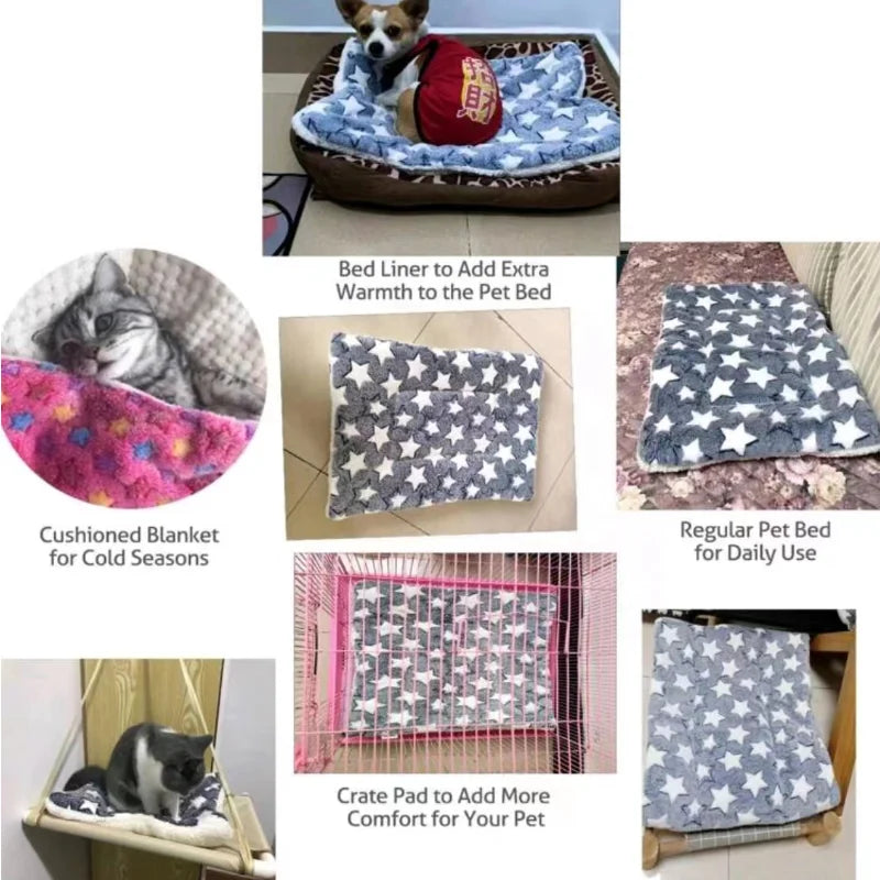 Copertina antinervosismo per gatti 
Flannel Pet Mat Dog Bed Cat Bed Thicken Sleeping Mat Dog Blanket Mat For Puppy Kitten Pet Dog Bed for Small Large Dogs Pet Rug