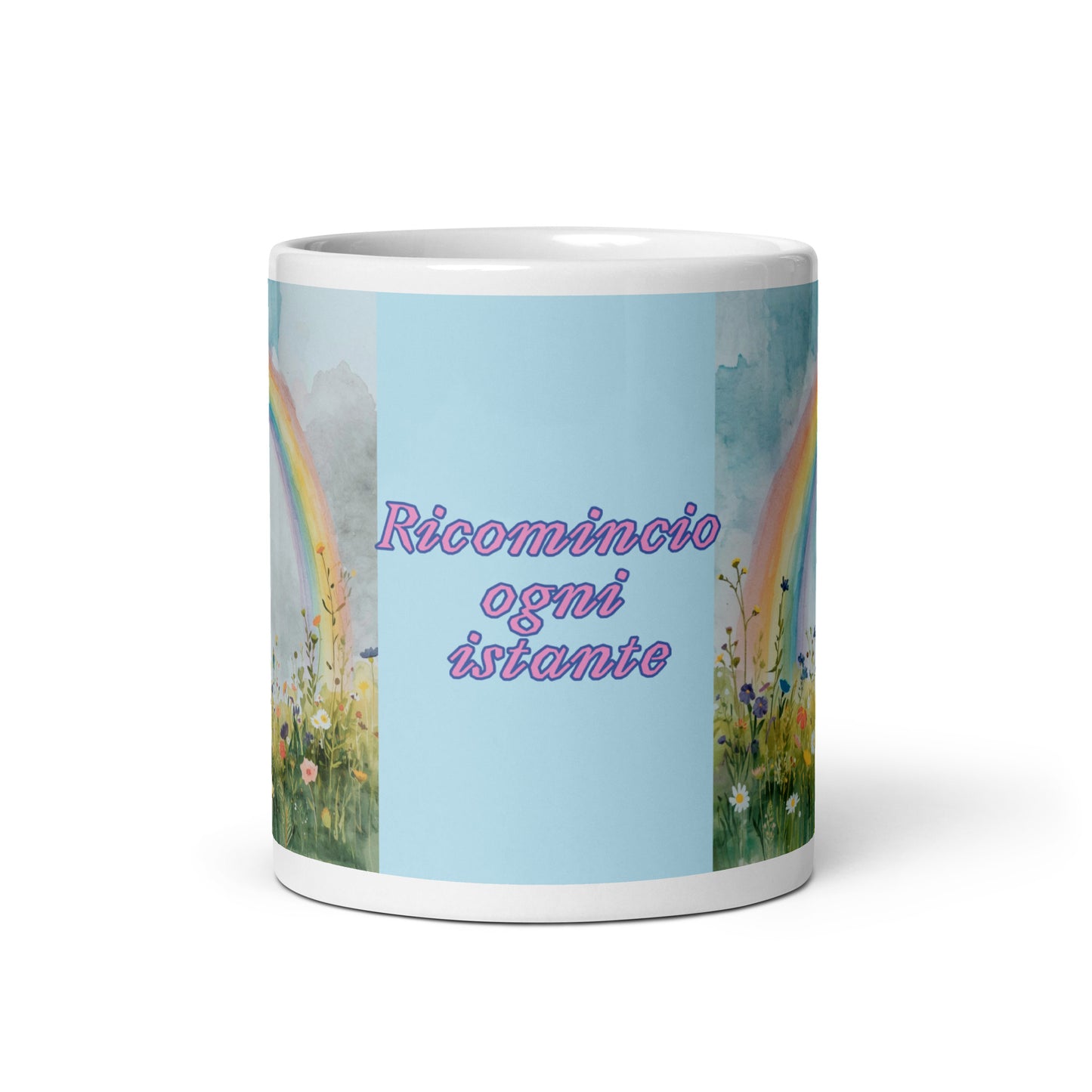 Tazza: arcobaleno/Ricomincio ogni istante